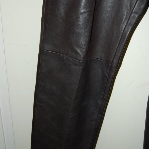 EU 50 🔥 GUCCI by TOM FORD Men's Black Leather Biker Pants Trousers ITALY - Picture 5 of 16